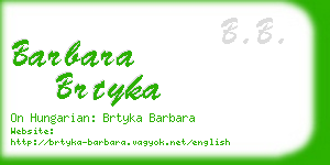 barbara brtyka business card